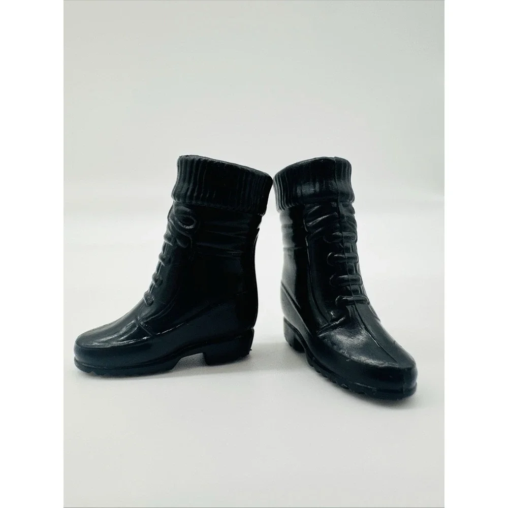 1996 Avon Barbie Fashion #16802 Black Boots Shoes Replacement Accessory